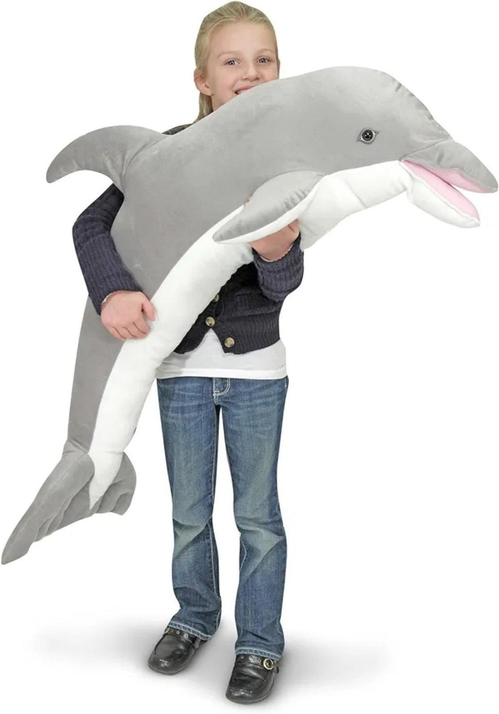 Melissa & Doug Giant Dolphin - Lifelike Stuffed Animal (nearly 4 feet long)