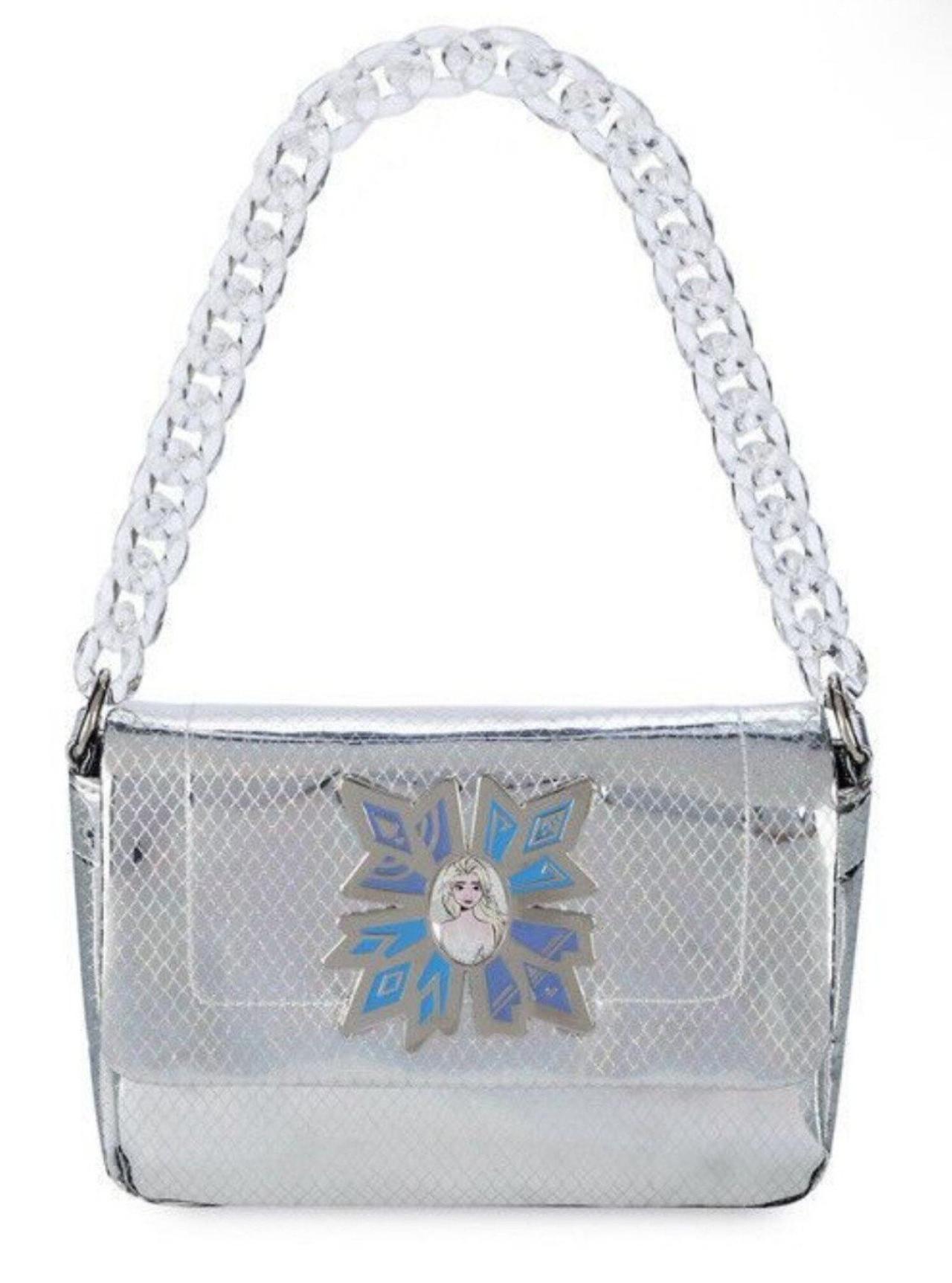 NEW Disney Store Elsa Frozen Fashion Purse Girl’s Silver Chunky Chain Handle
