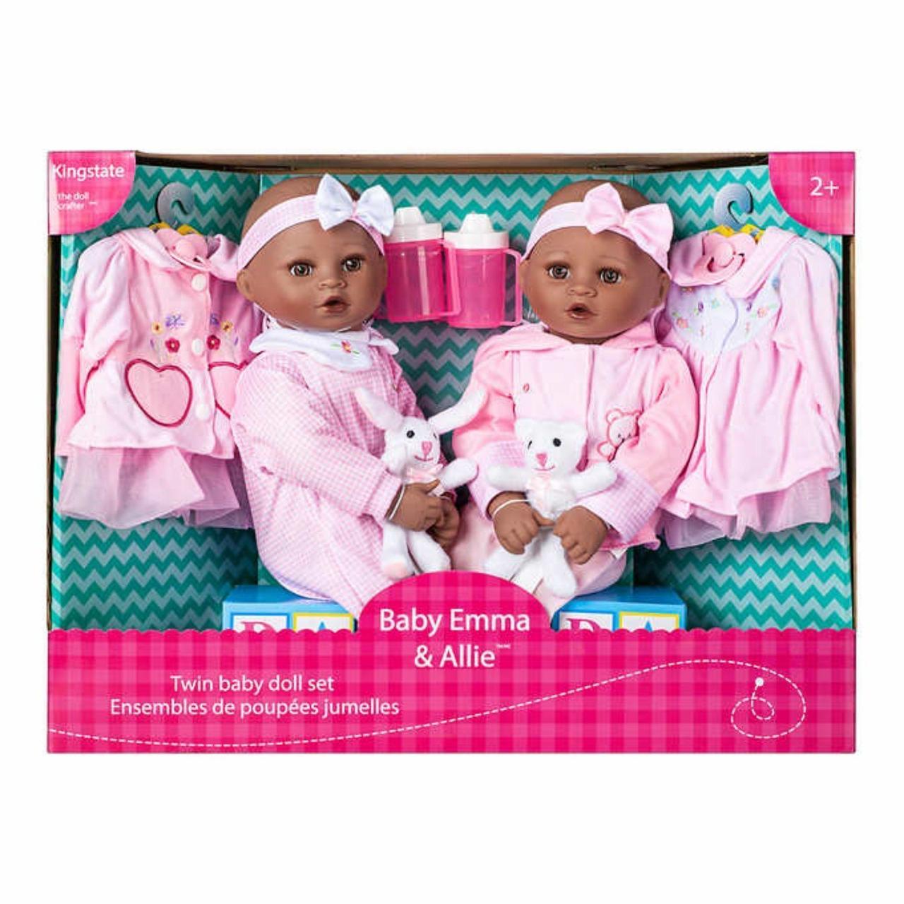 Baby Emma and Allie Twin Dolls Set