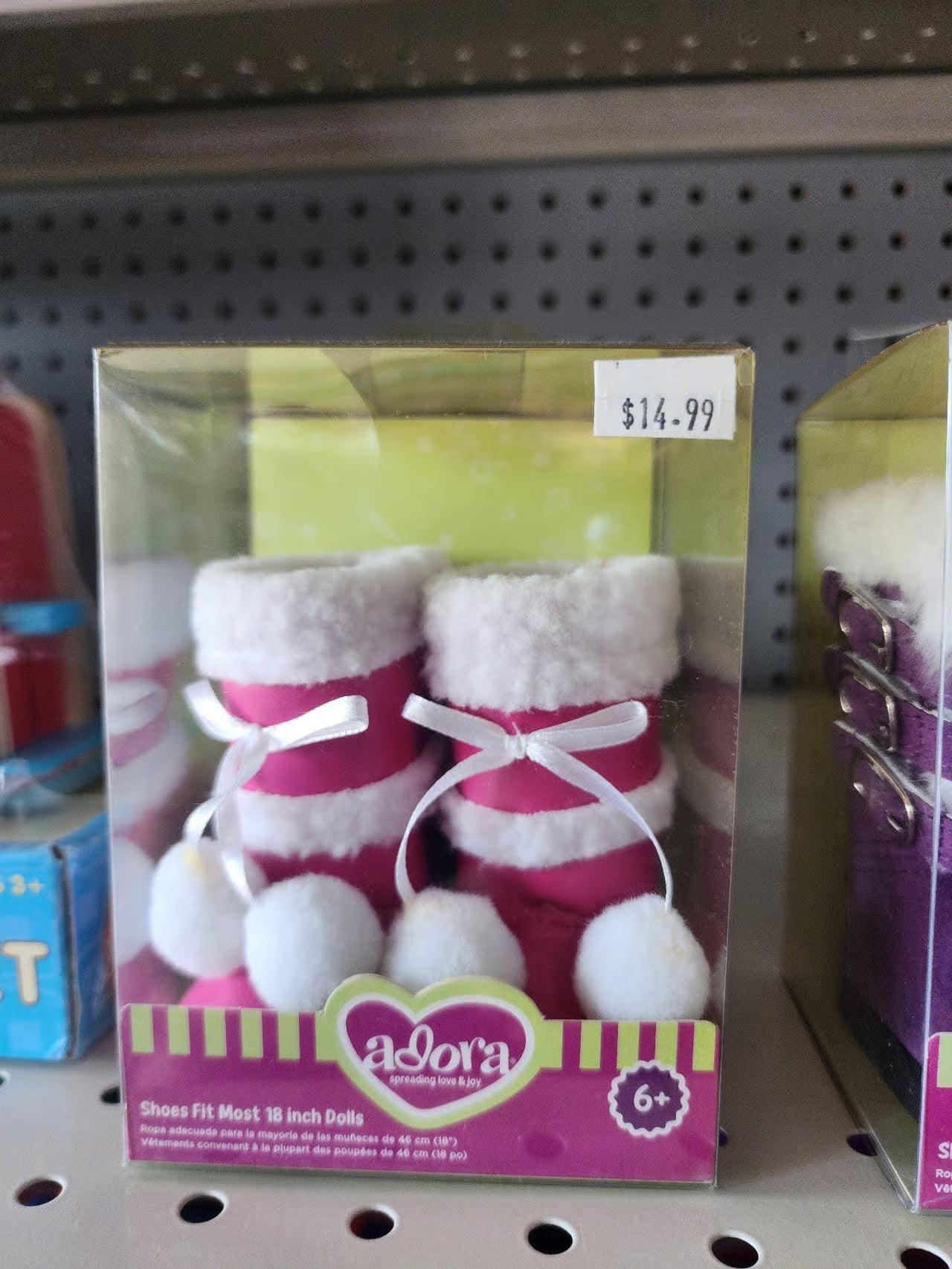 Adora 18" Doll Friends Doll Hot Pink Boot White Pom Pom