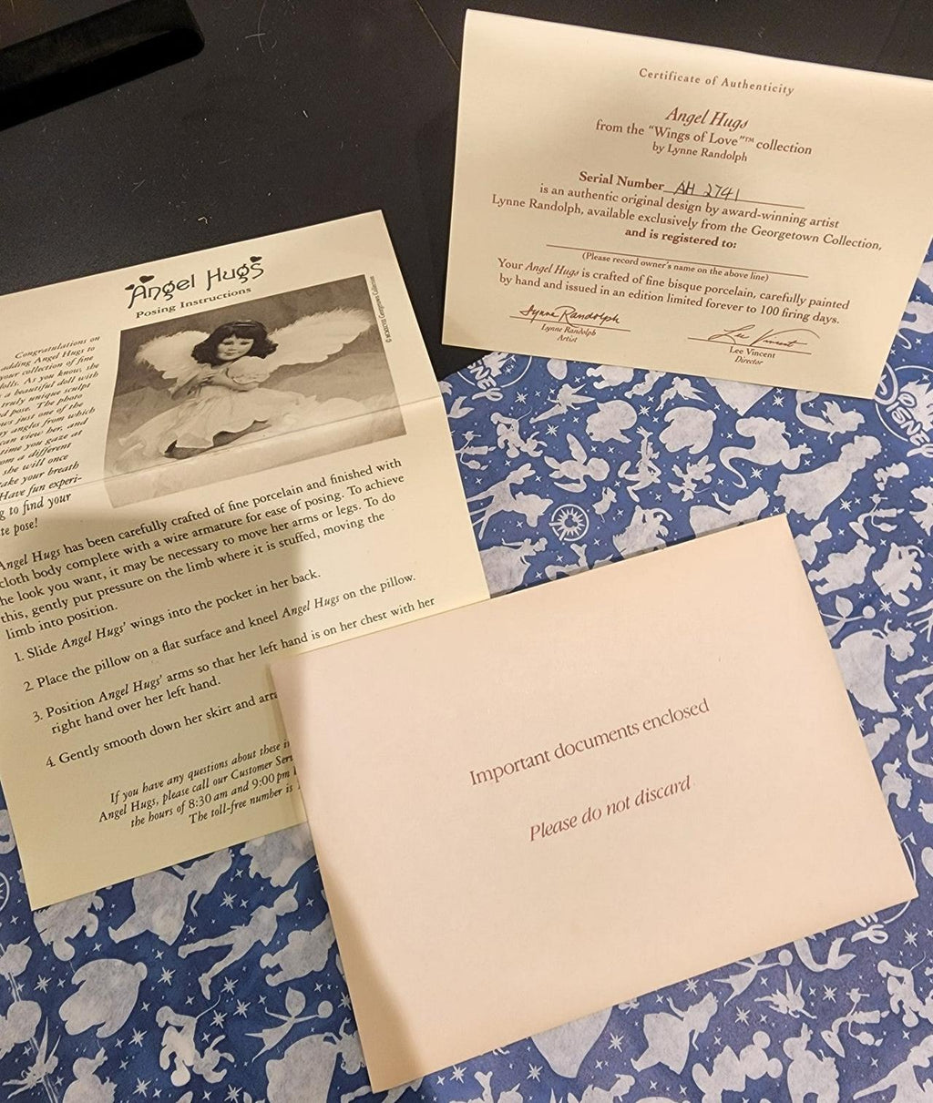 Georgetown Collection Porcelain Doll 9" "Angel Hugs" With Papers