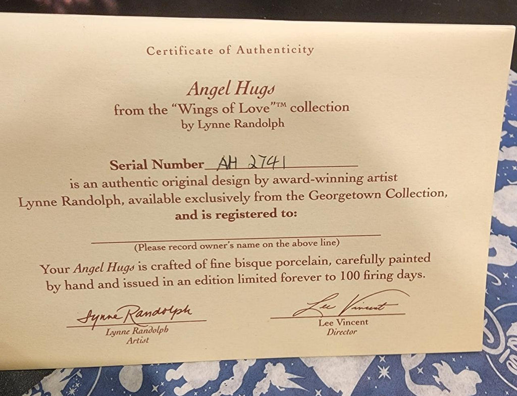 Georgetown Collection Porcelain Doll 9" "Angel Hugs" With Papers