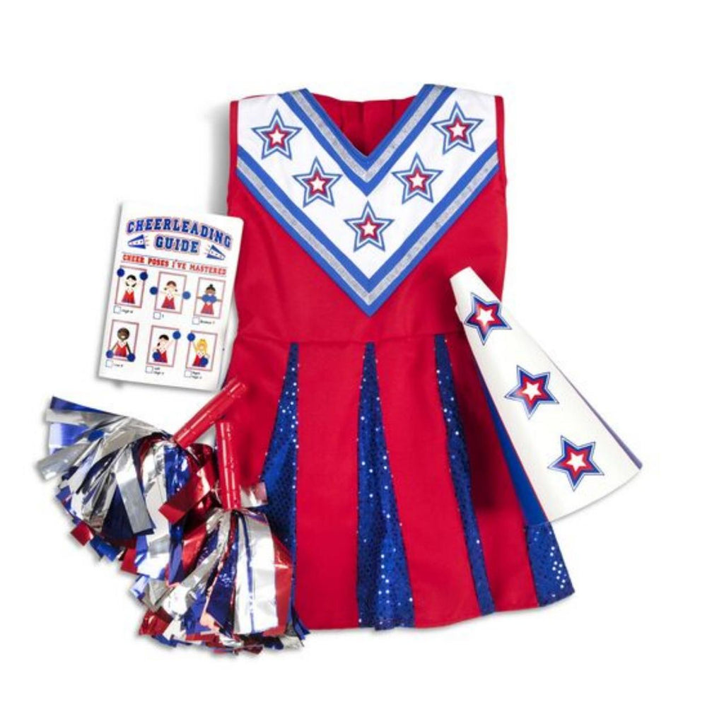 Melissa & Doug Cheerleader Role Play Costume Dress-Up Set
