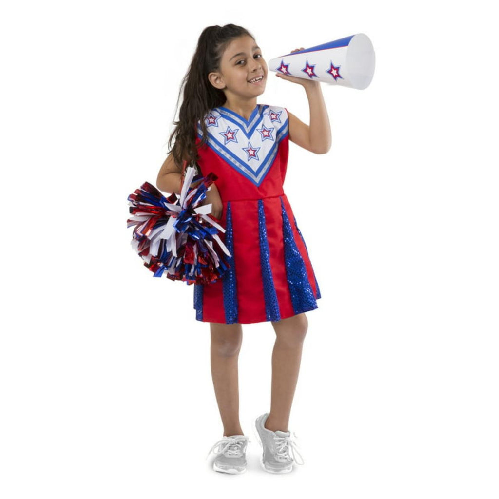 Melissa & Doug Cheerleader Role Play Costume Dress-Up Set