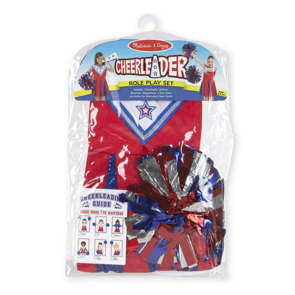 Melissa & Doug Cheerleader Role Play Costume Dress-Up Set