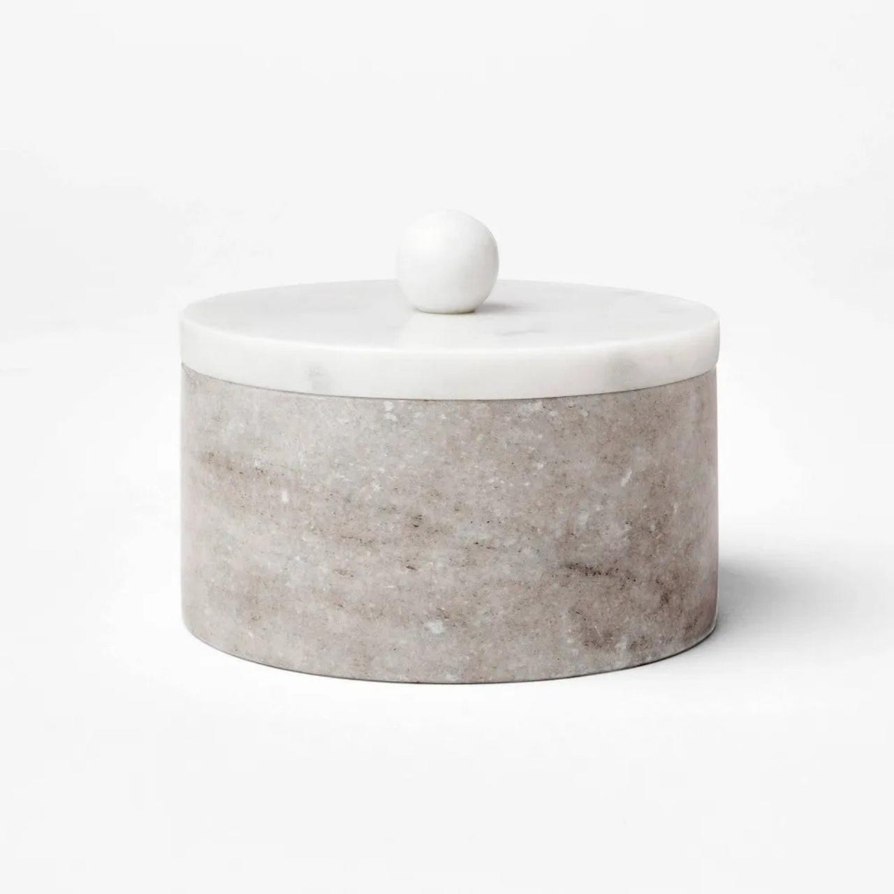 Round Marble Decorative Box - Threshold designed with Studio Mcgee