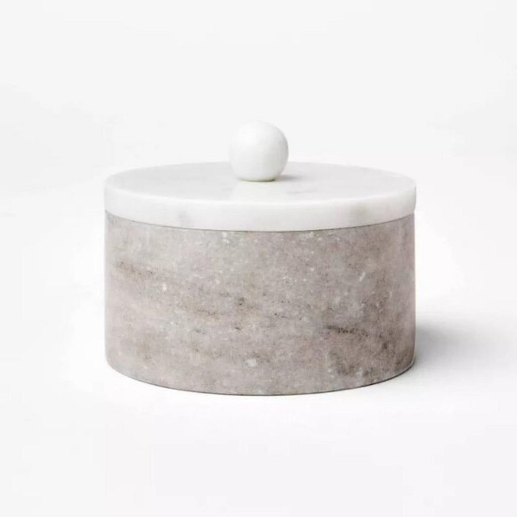 Round Marble Decorative Box - Threshold designed with Studio Mcgee