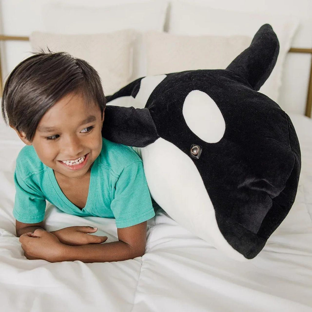 Melissa & Doug Giant Orca Whale - Lifelike Stuffed Animal (over 3 feet long)