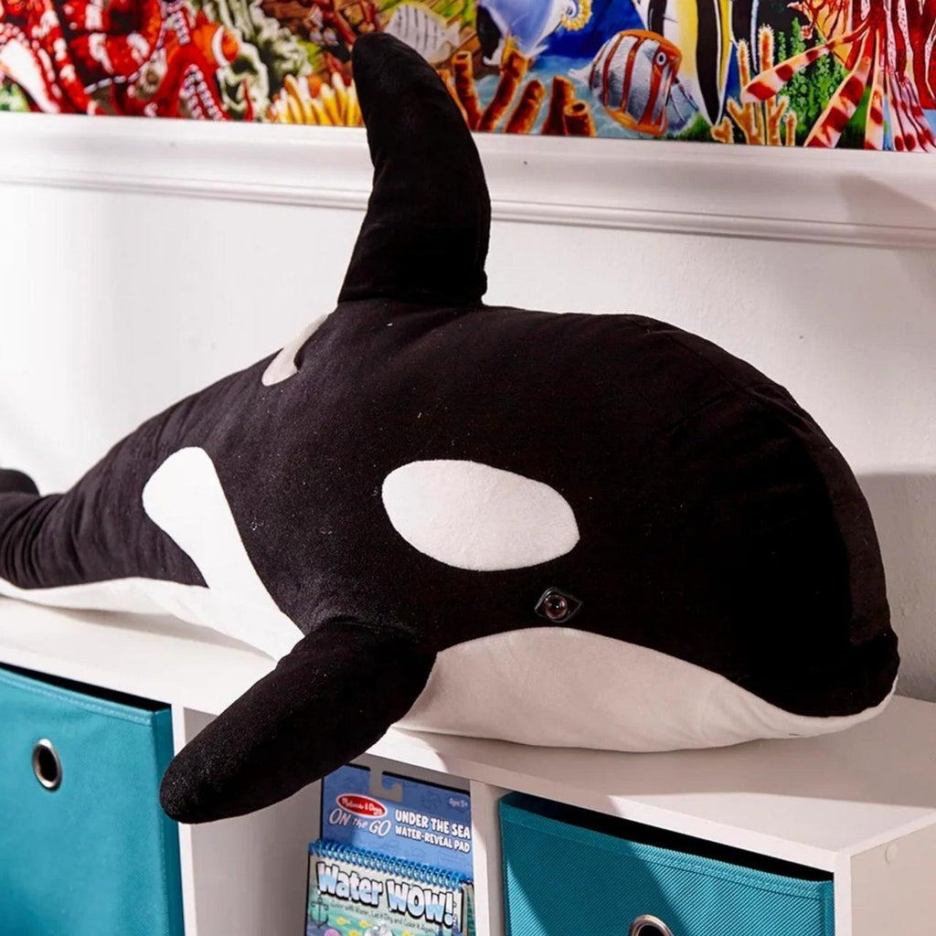 Melissa & Doug Giant Orca Whale - Lifelike Stuffed Animal (over 3 feet long)