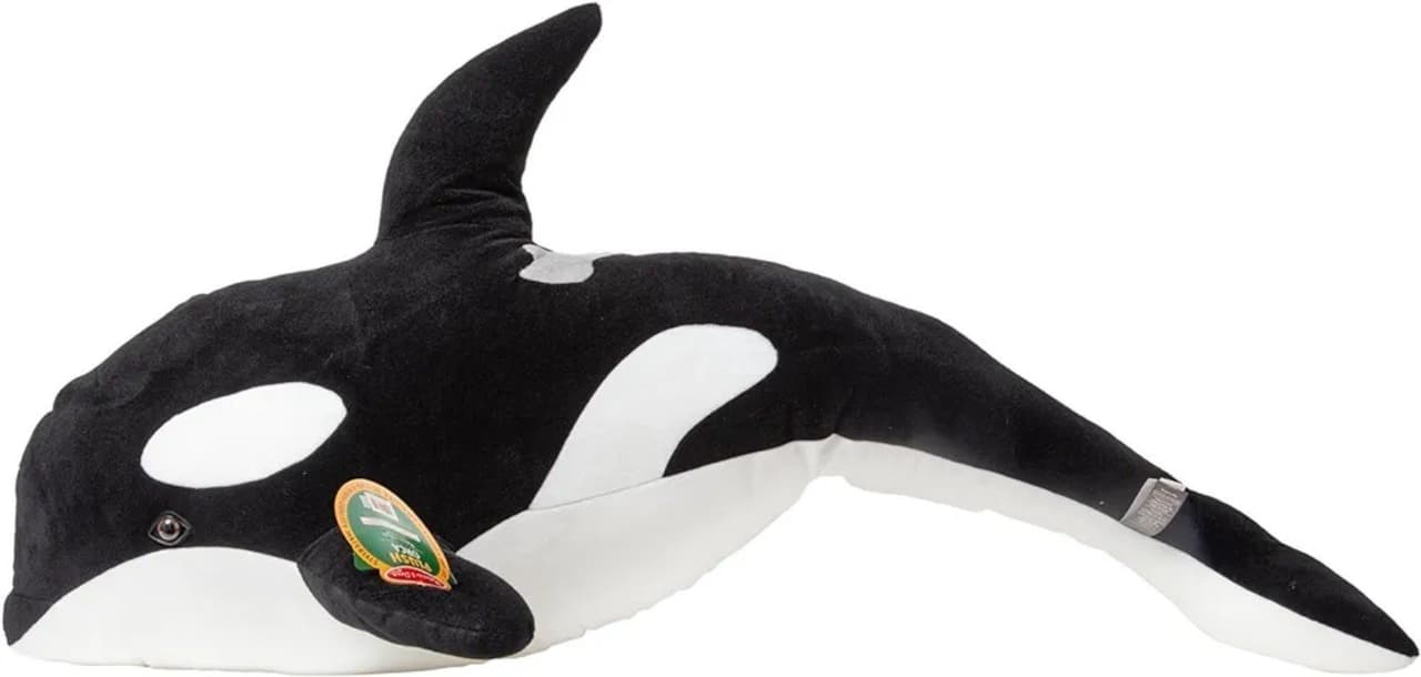 Melissa & Doug Giant Orca Whale - Lifelike Stuffed Animal (over 3 feet long)