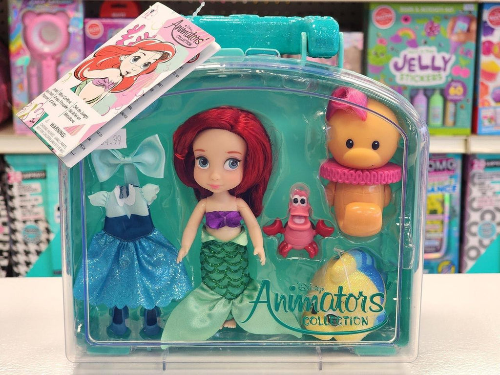 Disney Store Official Ariel Animators' Collection Mini Doll Play Set
