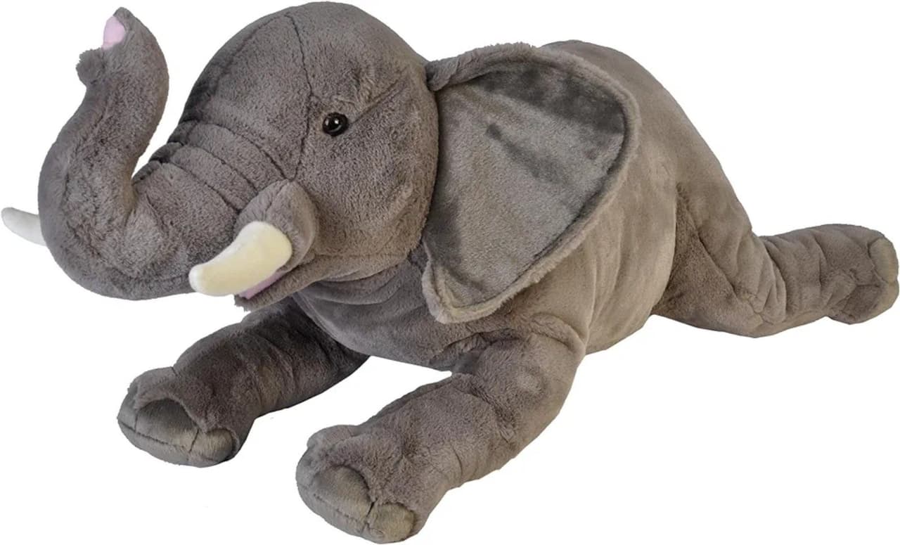 Wild Republic Jumbo Elephant Plush, Giant Stuffed Animal, Plush Toy, 30 Inches