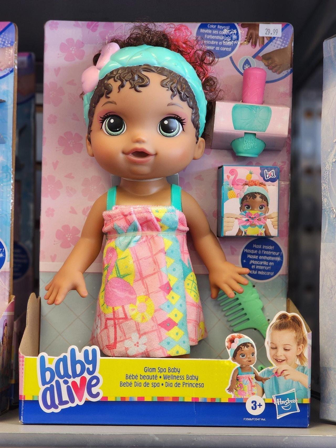 Baby Alive Glam Spa Baby Doll, Flamingo, Makeup Toy for Kids 3 and Up