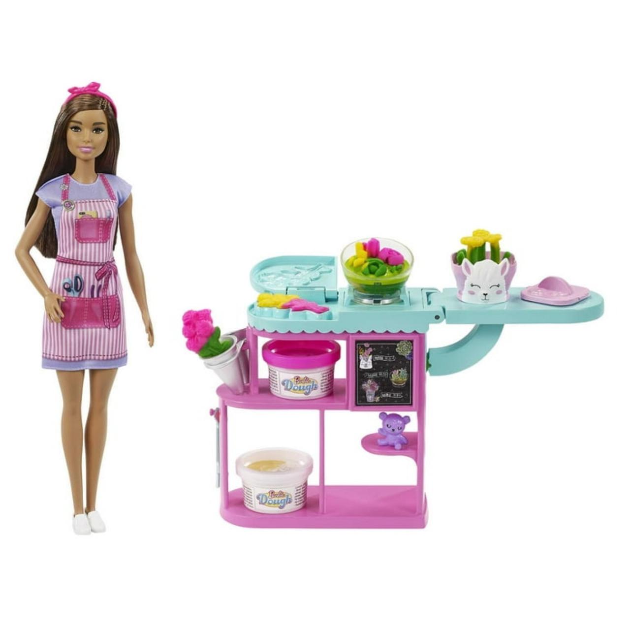 Barbie Careers Florist Doll & Playset with Flower Station, Molds, Dough & Access