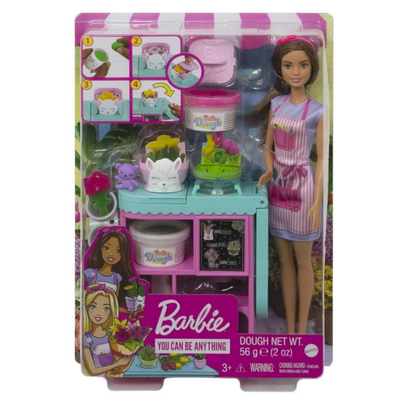 Barbie Careers Florist Doll & Playset with Flower Station, Molds, Dough & Access