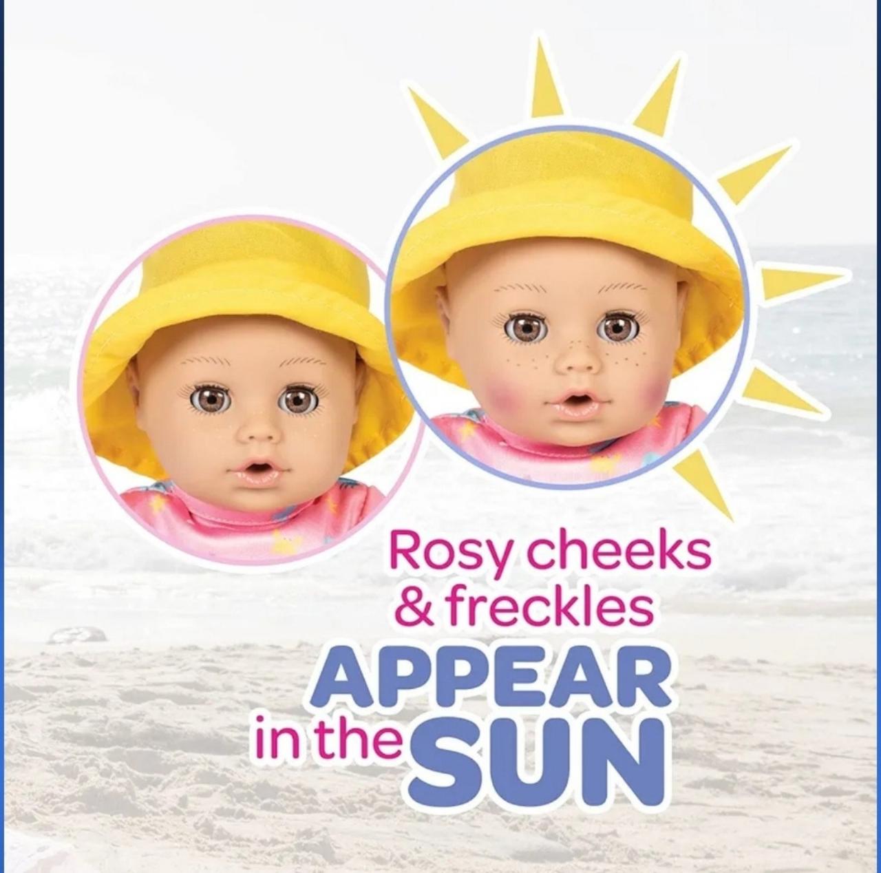 Adora 13 inch Beach Baby Doll Rose - Sun Activated Freckles & Rosy Cheeks