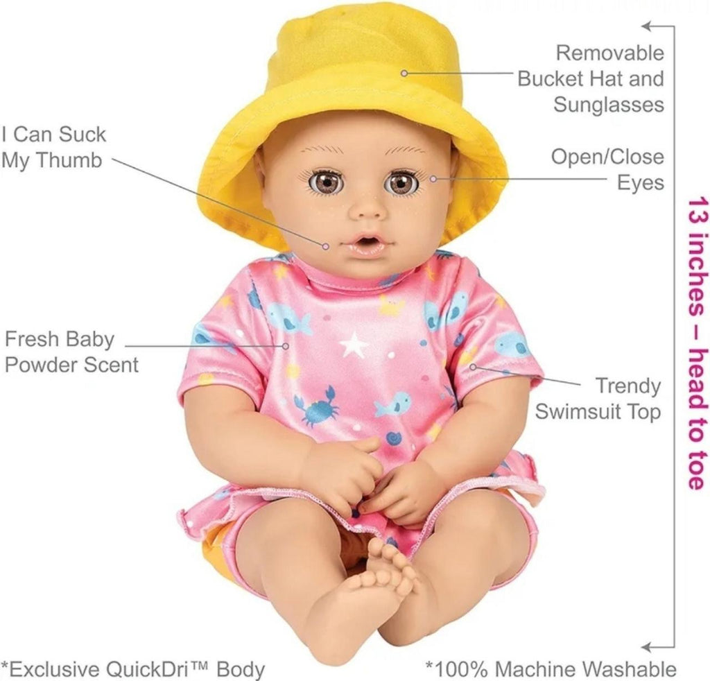 Adora 13 inch Beach Baby Doll Rose - Sun Activated Freckles & Rosy Cheeks