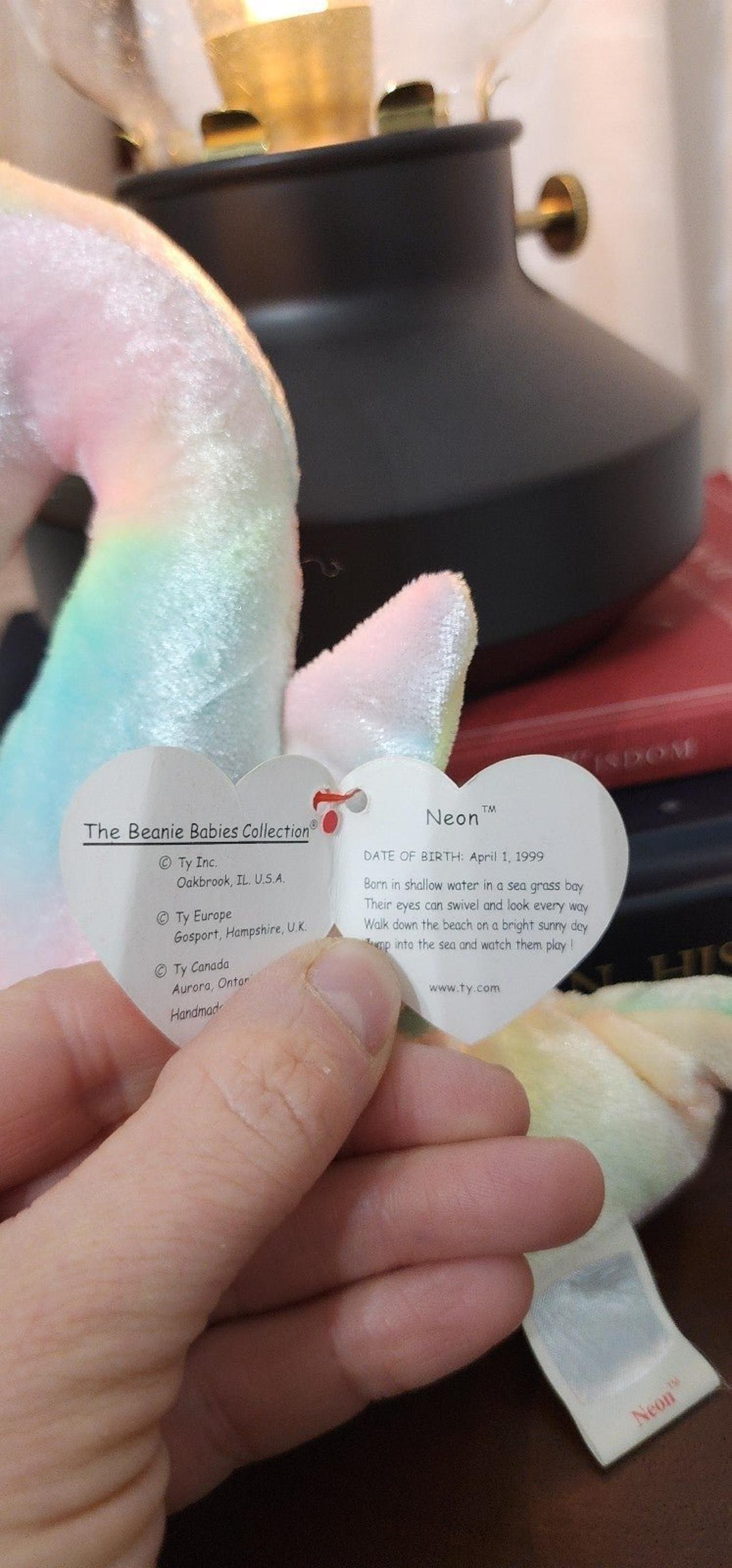 TY Beanie Babies - NEON the Seahorse 1999