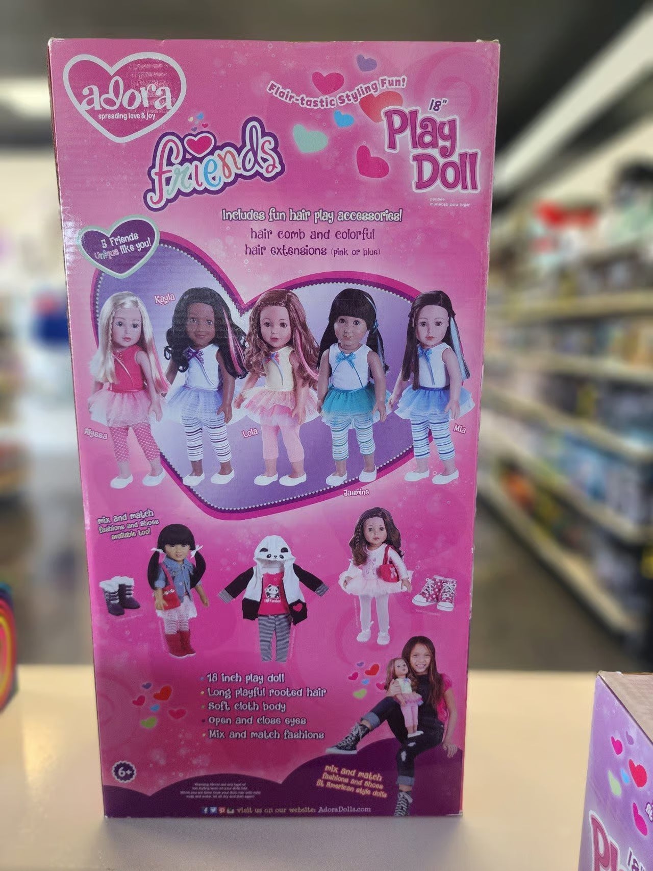 Adora Friends American Kayla 18" Fashion Hair Play Doll