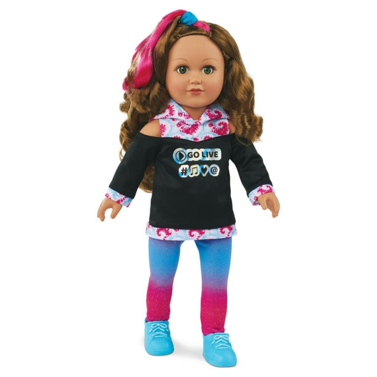 My Life As Poseable Content Creator 18" Doll, Hispanic, Brown Hair, Green Eyes