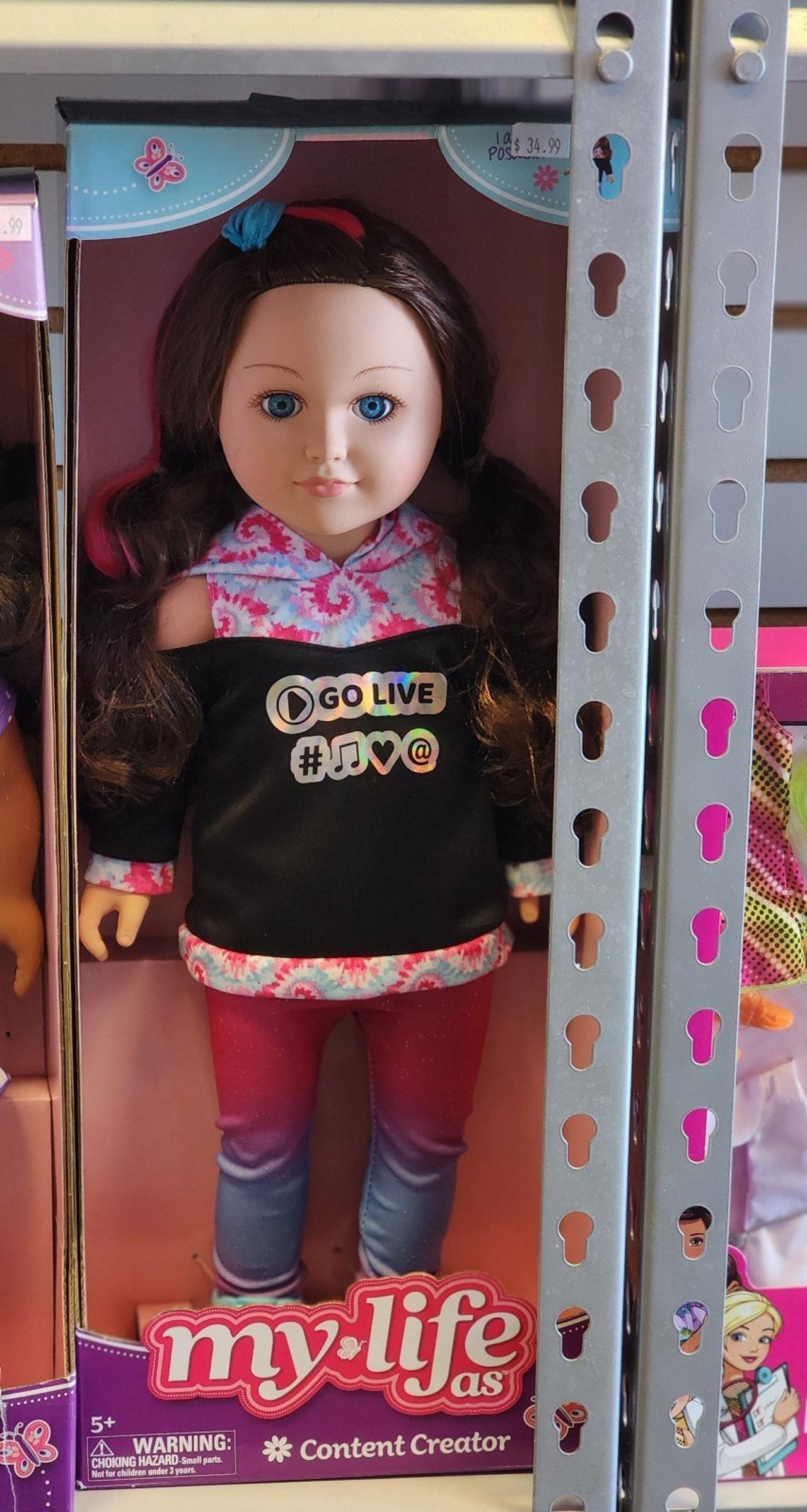 My Life As Poseable Content Creator 18" Doll, Hispanic, Brown Hair, Green Eyes