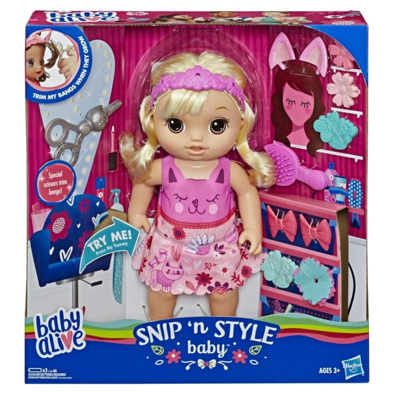 Baby Alive: Snip 'n Style Baby 15-Inch Doll Blonde Hair, Brown Eyes Kids