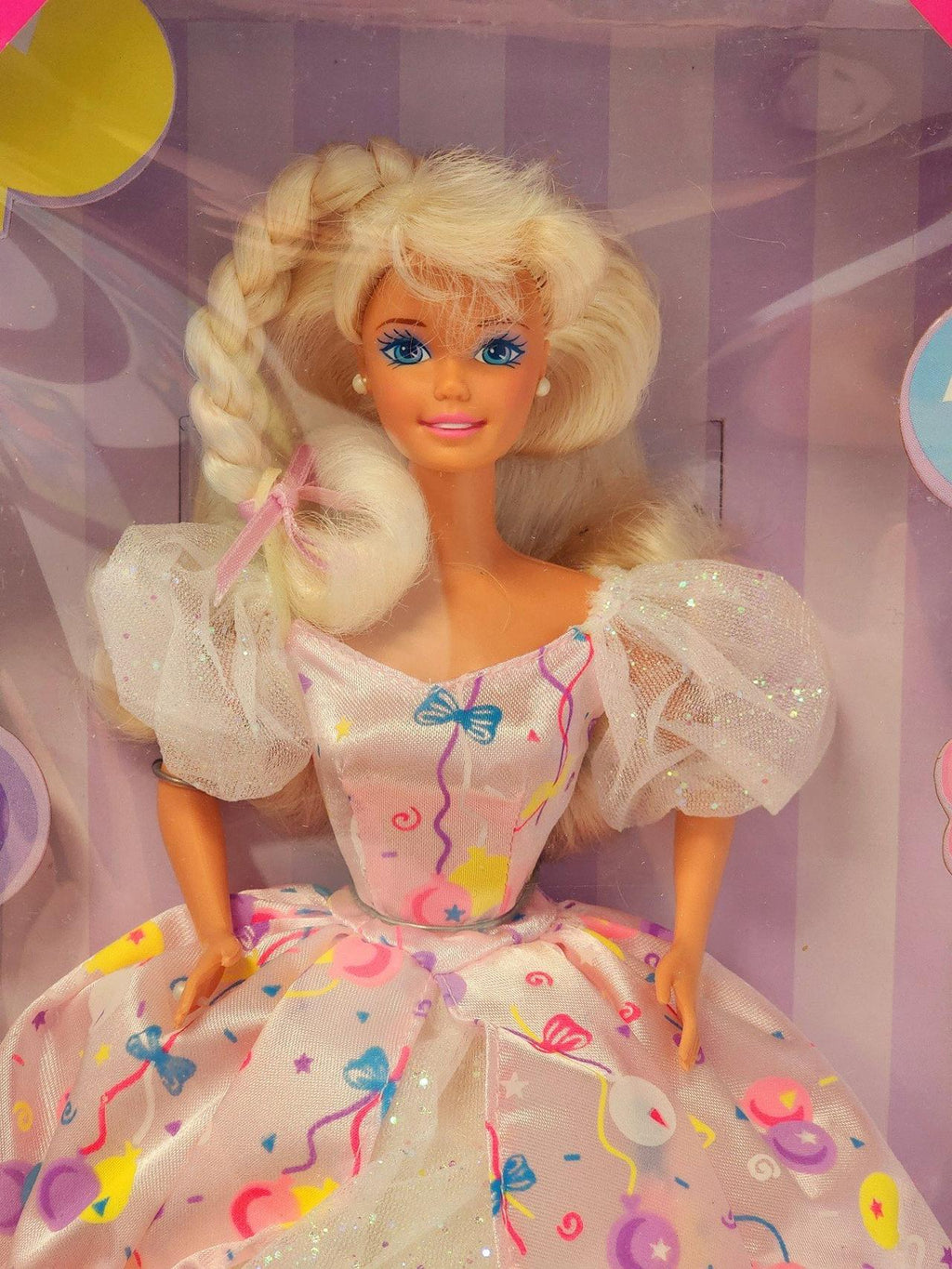 Birthday Barbie Doll Blonde Balloon Dress 1996 Mattel #15998