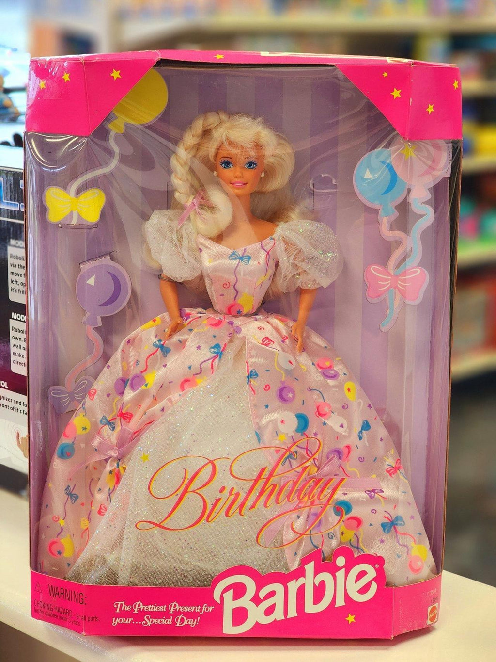 Birthday Barbie Doll Blonde Balloon Dress 1996 Mattel #15998