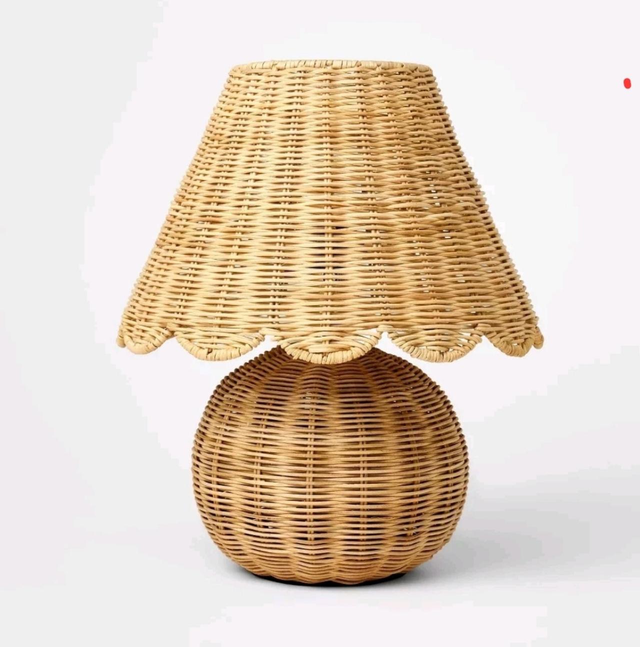 Table Lamp with Woven Base and Woven Shade - Threshold with Studio McGee