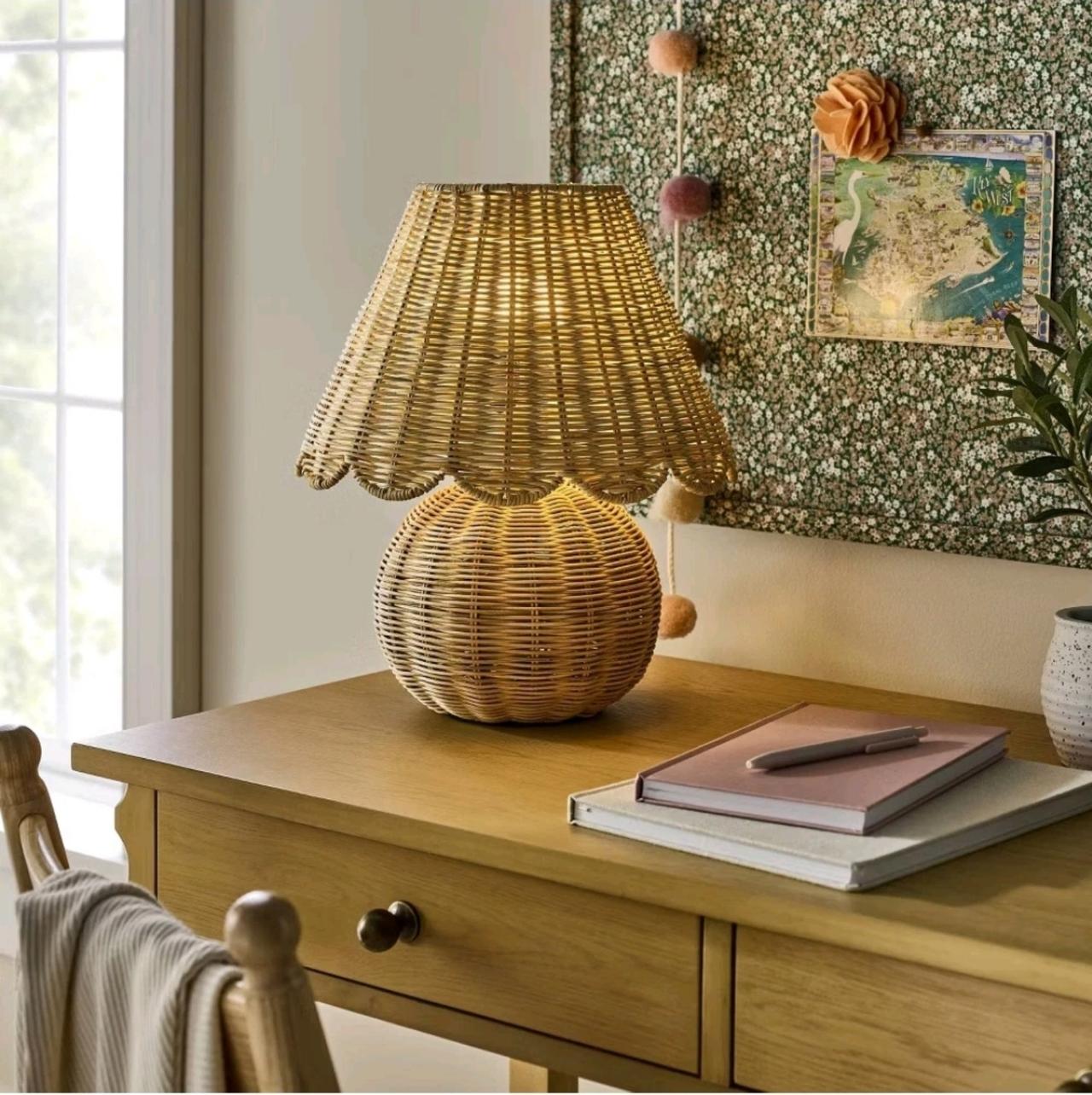 Table Lamp with Woven Base and Woven Shade - Threshold with Studio McGee