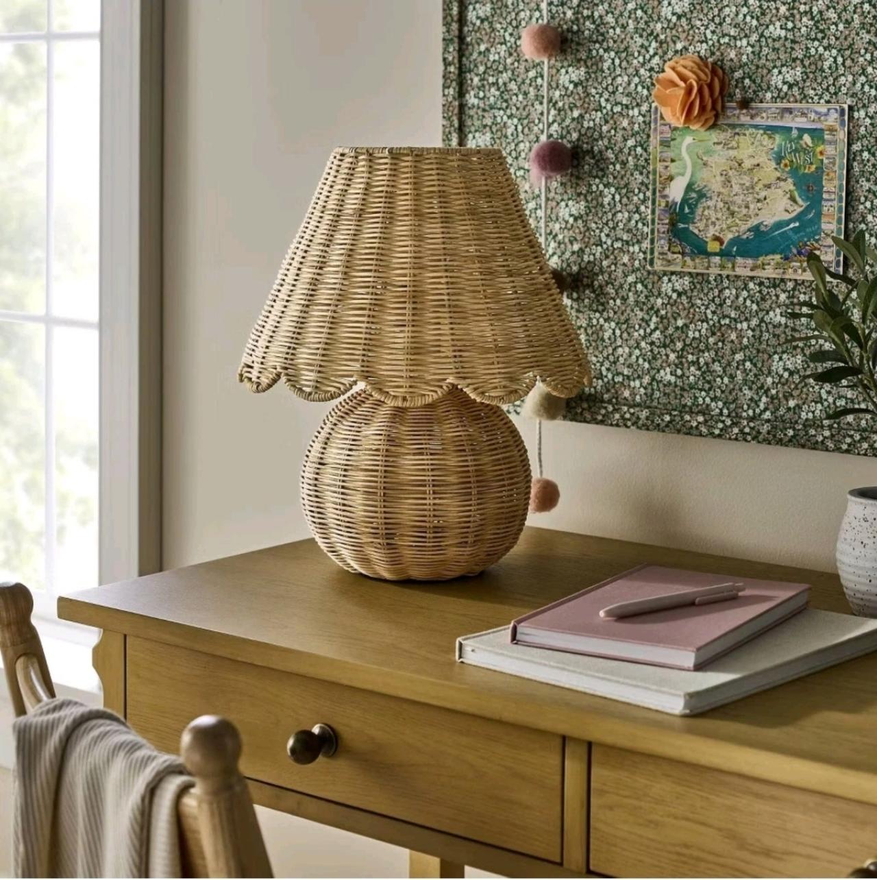 Table Lamp with Woven Base and Woven Shade - Threshold with Studio McGee