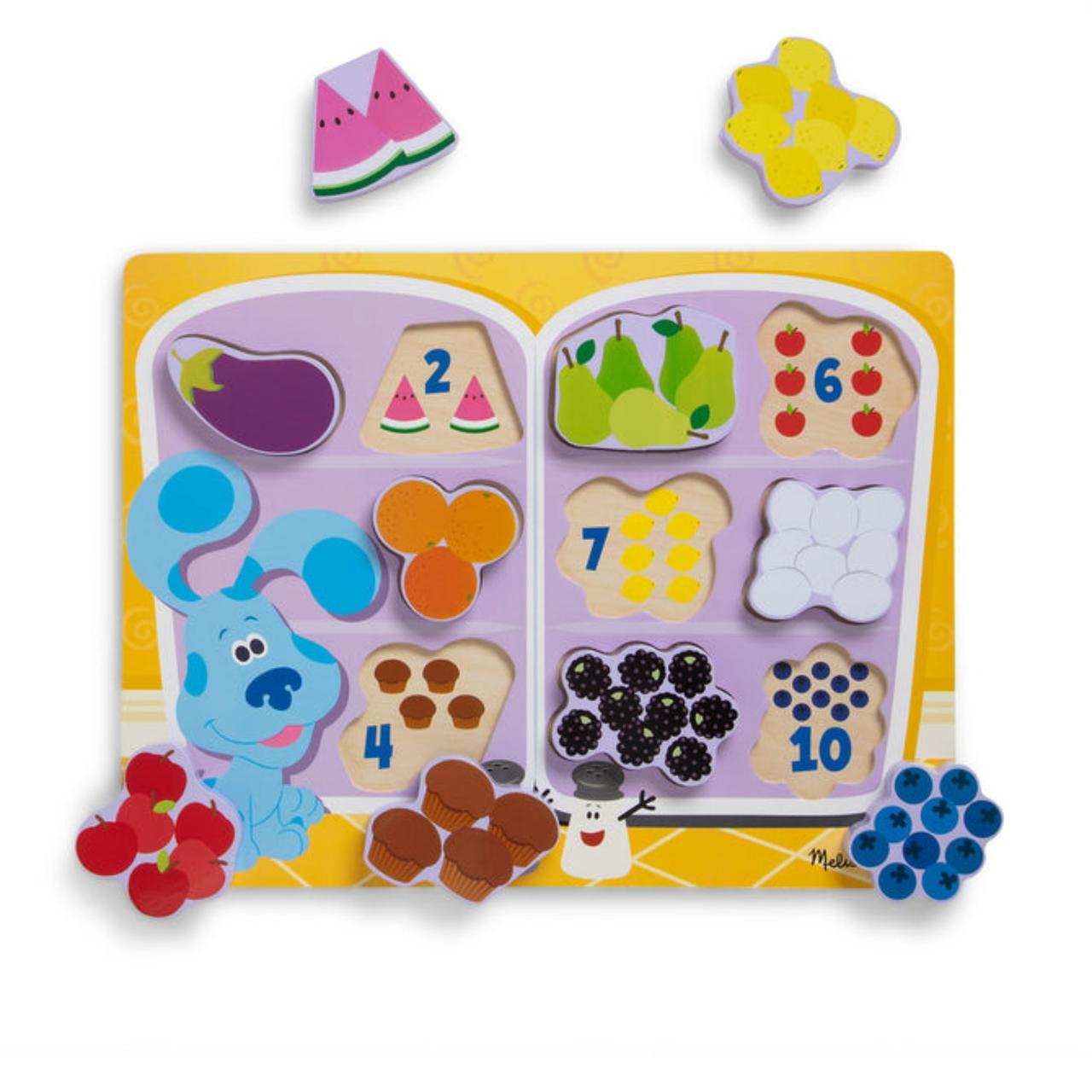 Blue's Clues & You! Fridge Food Wooden Chunky Puzzle - 10 Pieces
