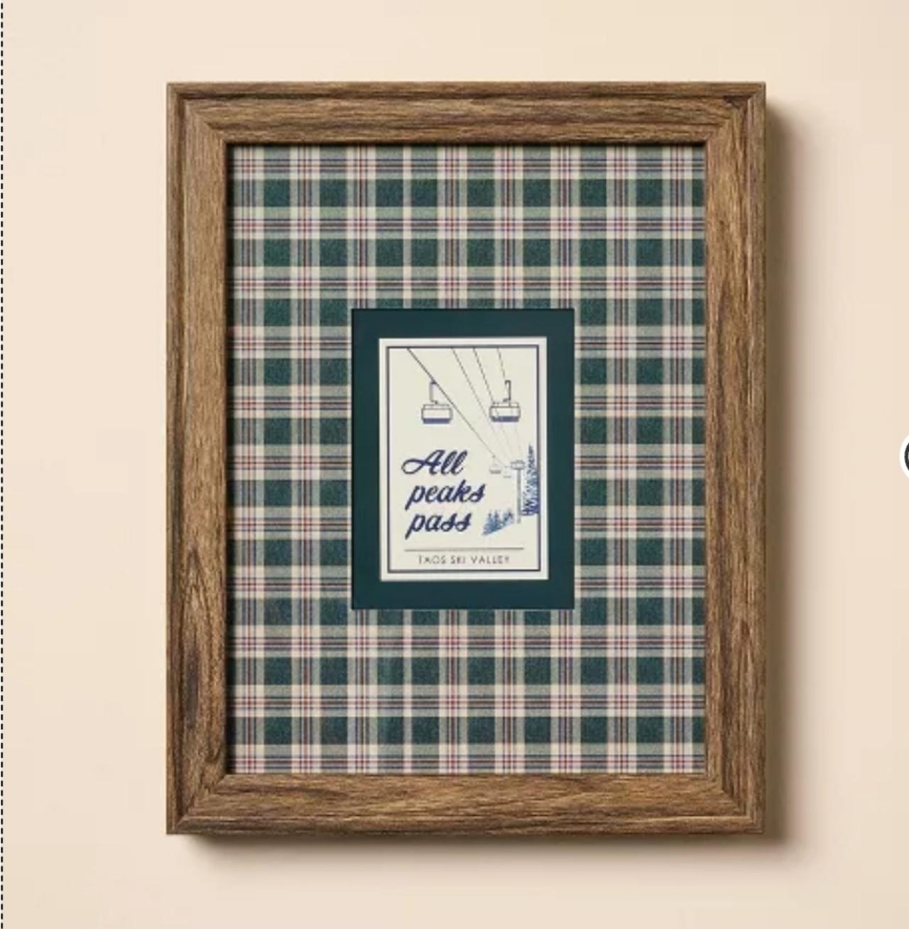 8"x10" Plaid Matte Ski Framed Wall Art - Hearth & Hand with Magnolia