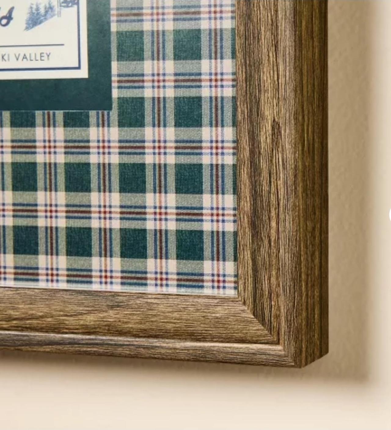 8"x10" Plaid Matte Ski Framed Wall Art - Hearth & Hand with Magnolia