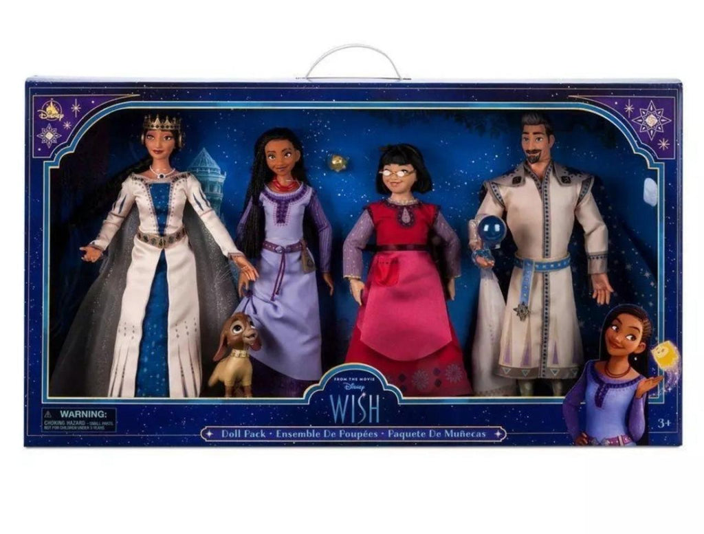 Disney Wish Kids Toys Playset Gift Set with 4 Posable Dolls Pack
