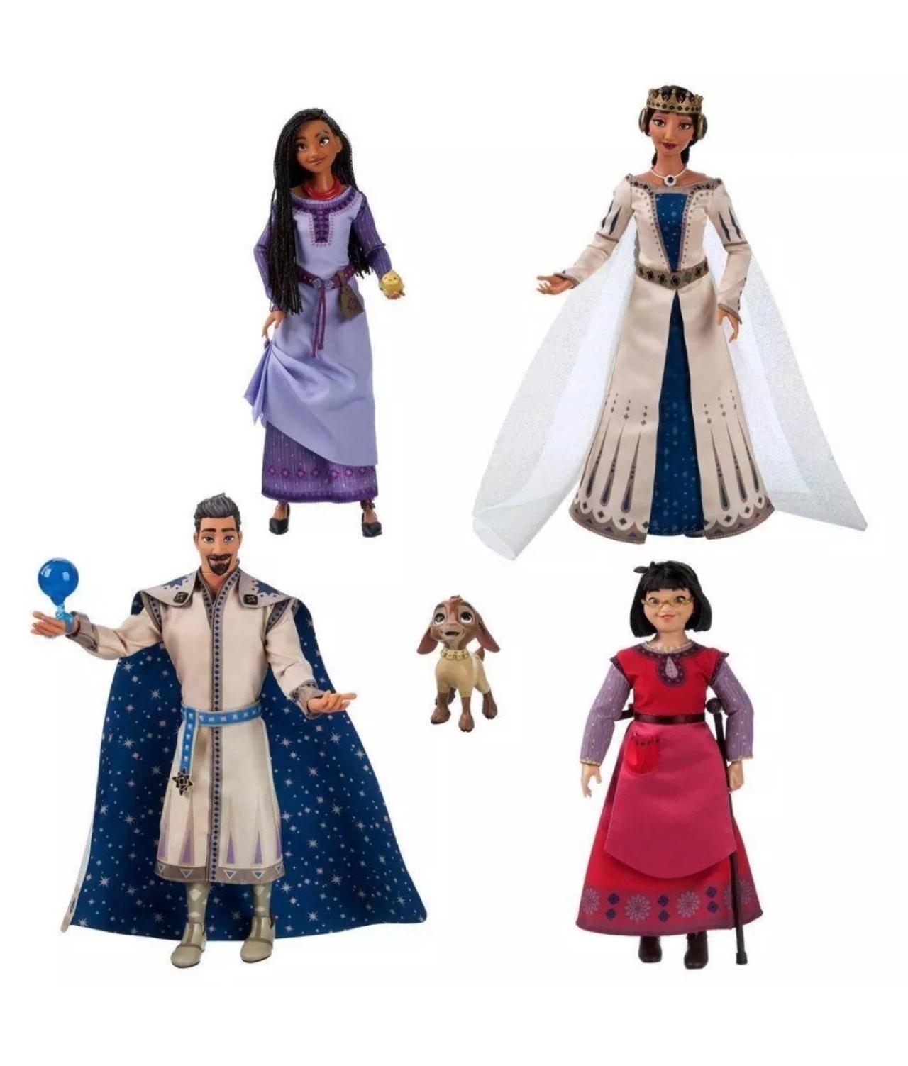 Disney Wish Kids Toys Playset Gift Set with 4 Posable Dolls Pack