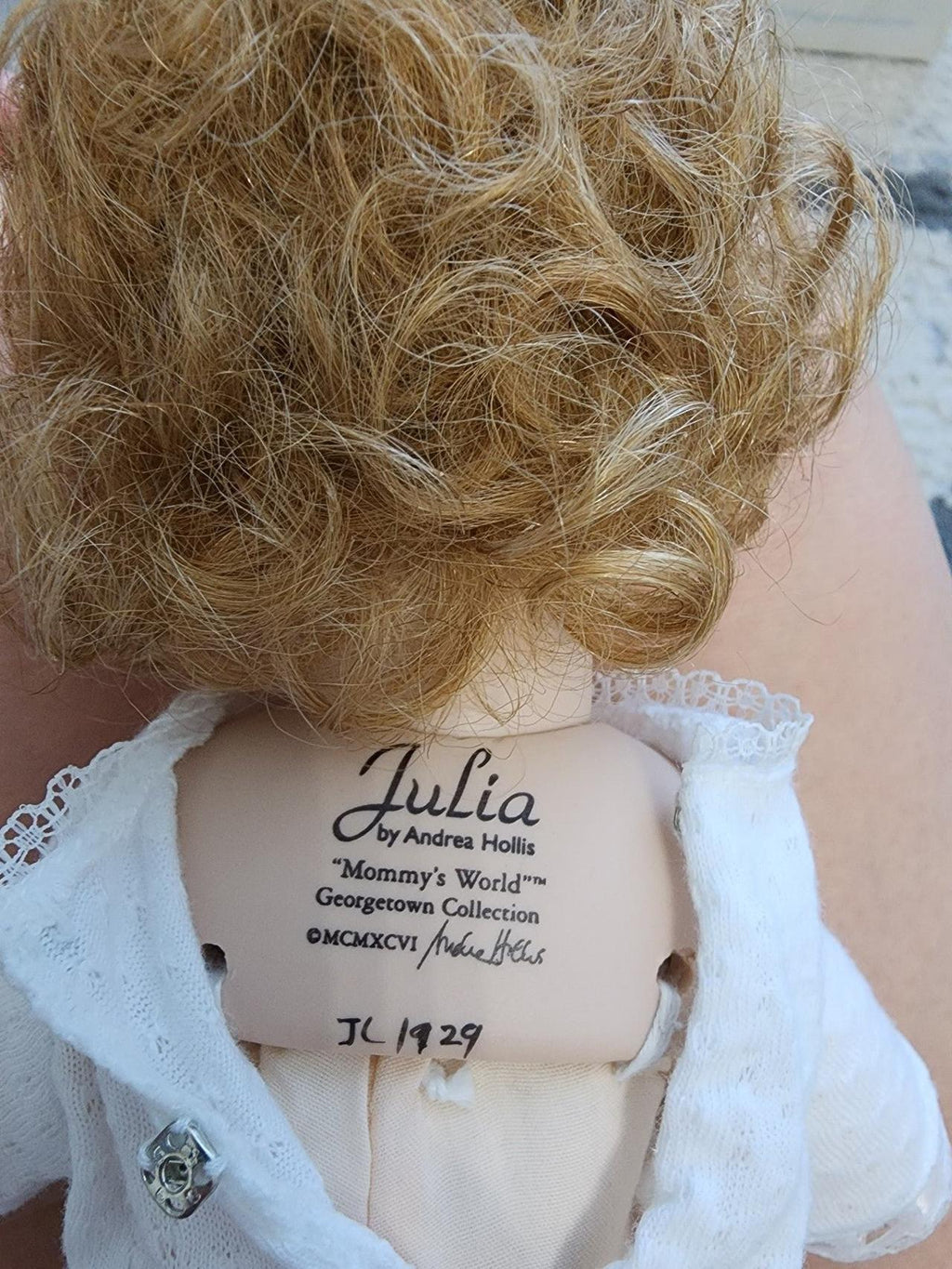 Julia by Andrea Hollis Georgetown Doll 14" Bent Knees Mommy's Word Porcelain