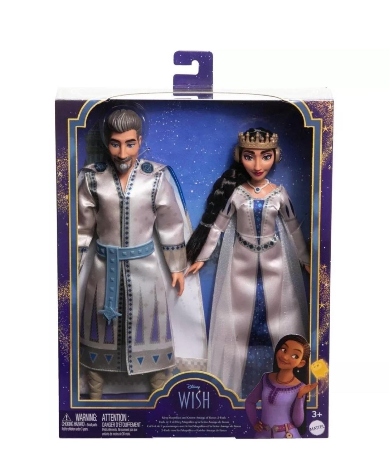 Free Shipping Disney Wish King Magnifico & Queen Amaya of Rosas Dolls 2-Pack