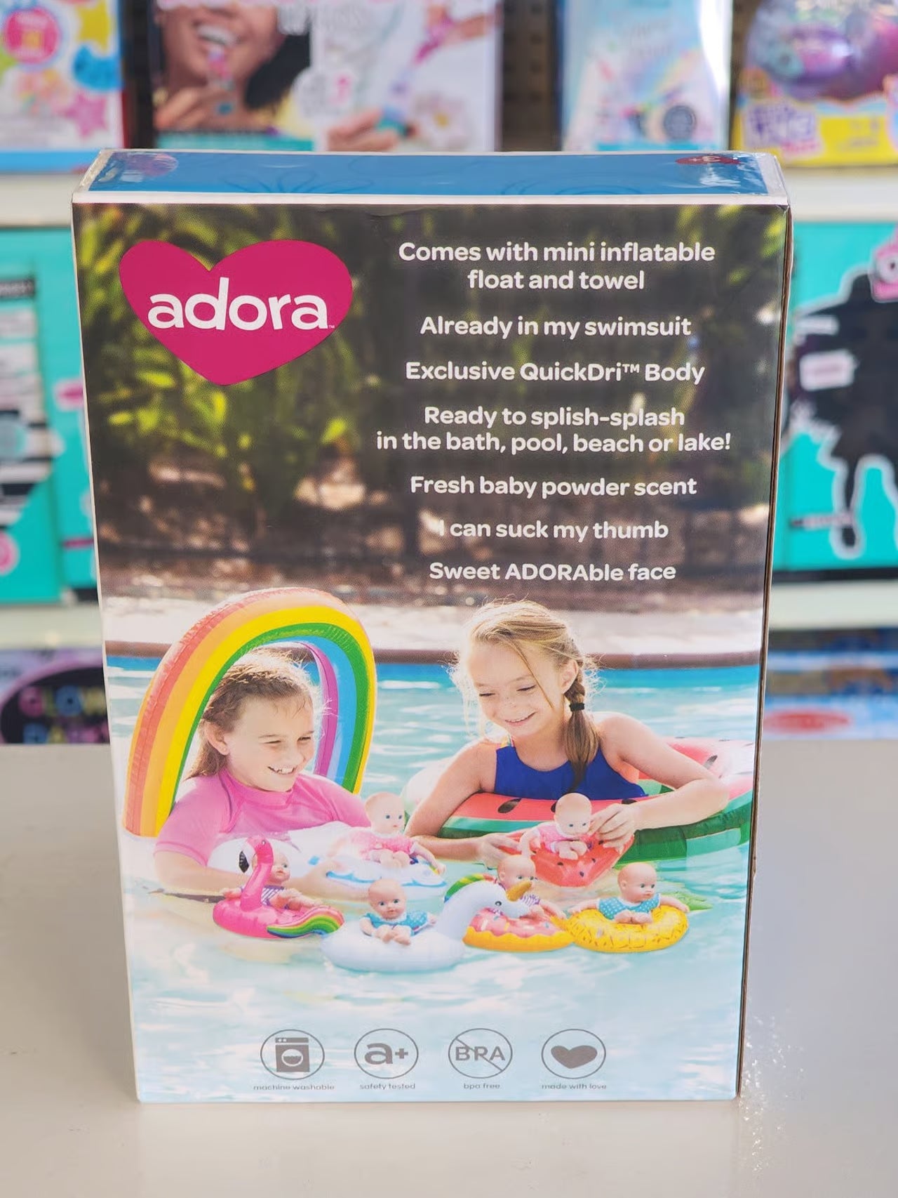 Adora Water Baby Doll, SplashTime Baby Tot Over The Rainbow, 8.5 inch Baby Doll