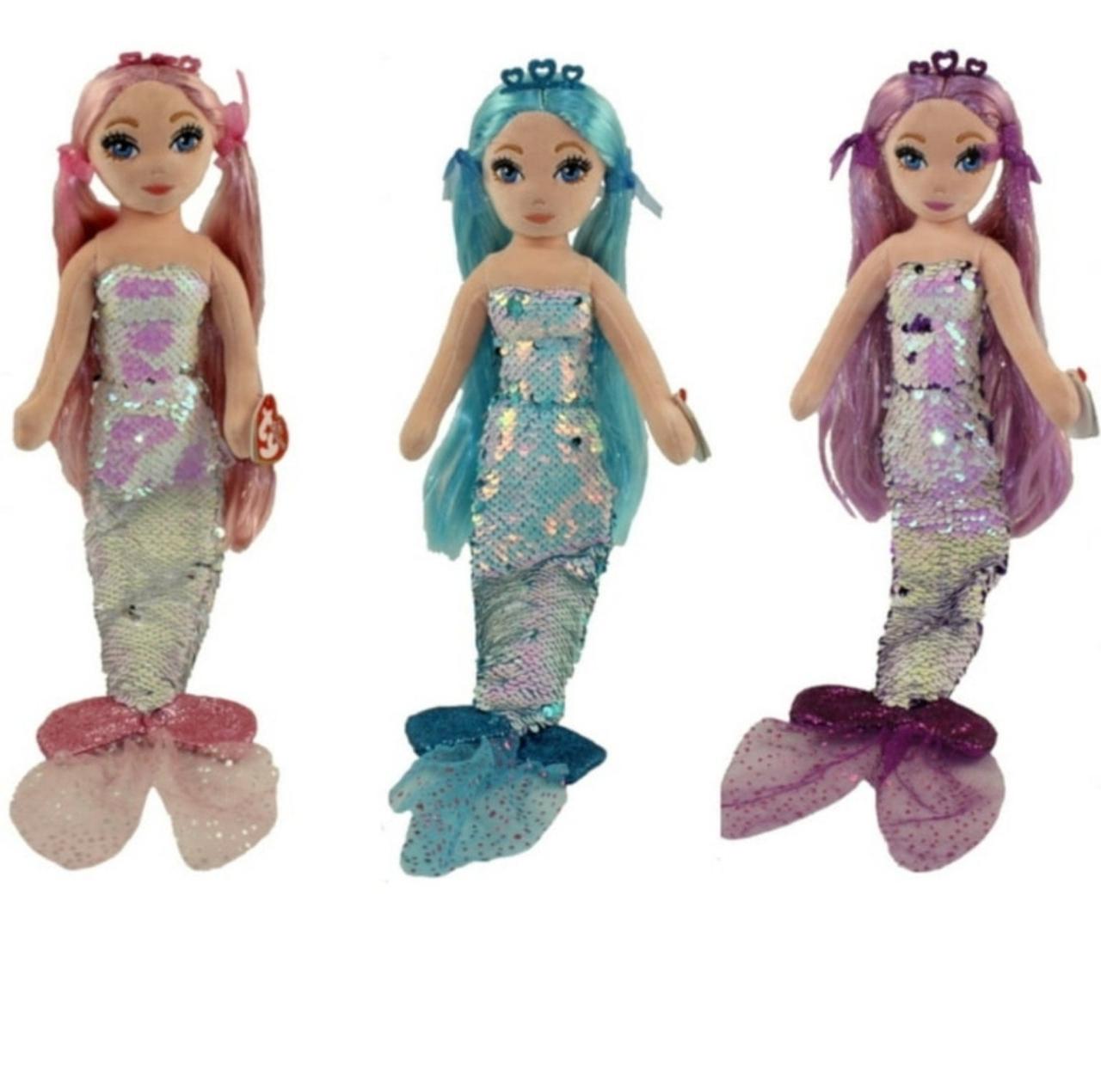 TY Sea Sequins Plush Mermaids - SPRING 2019 SET OF 3 (Cora, Lorelai & Indigo)
