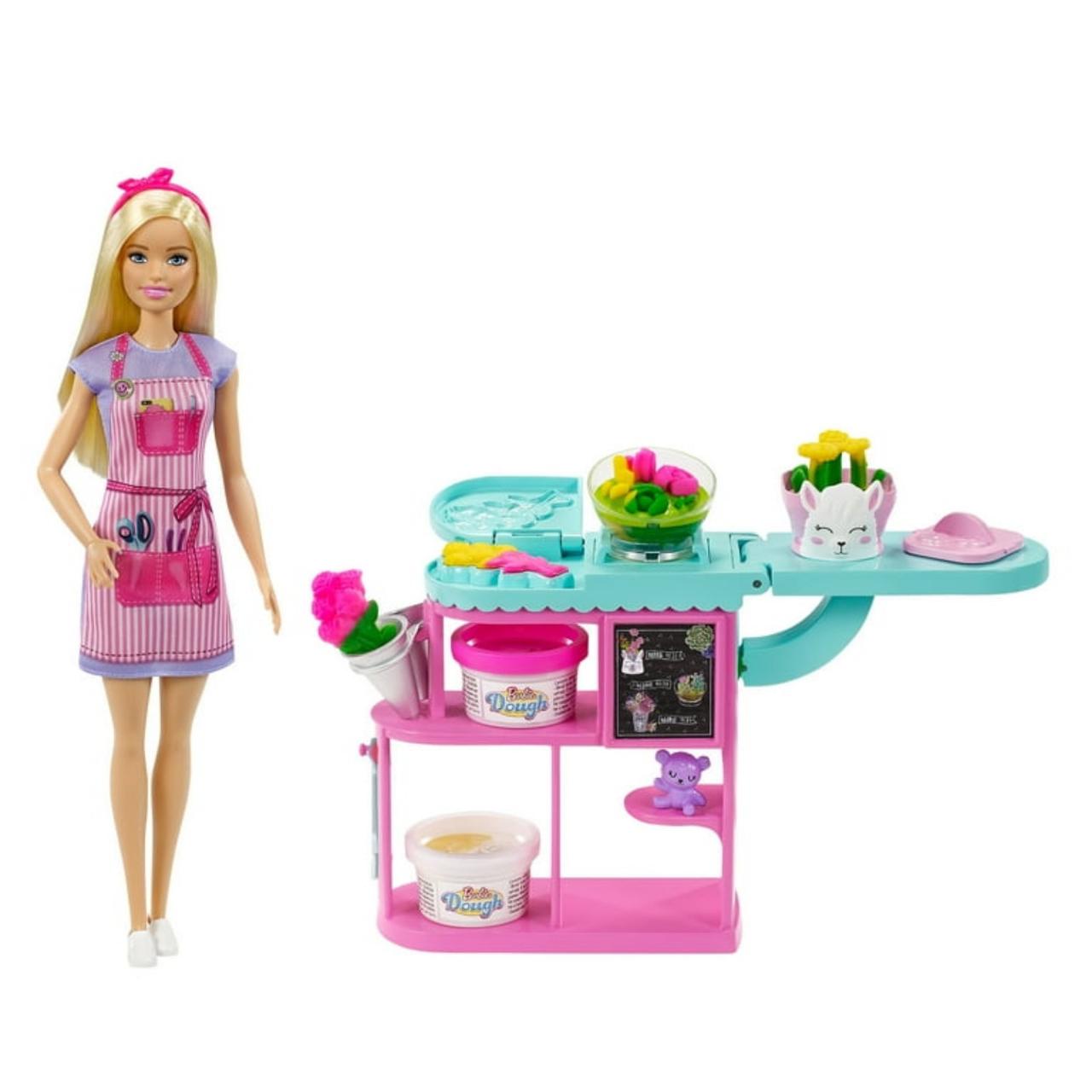 Barbie Careers Florist Doll & Playset with Flower Station, Molds, Dough & Access