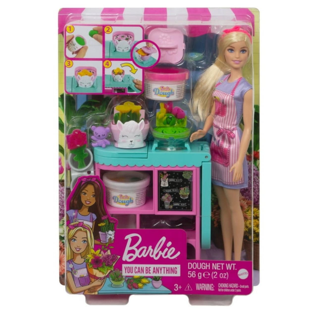 Barbie Careers Florist Doll & Playset with Flower Station, Molds, Dough & Access