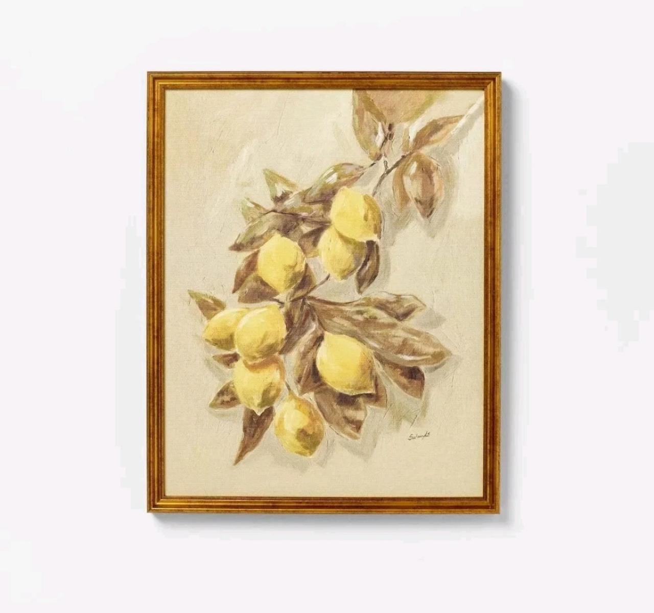 16x20 Lemons Vintage Framed Wall Art - Threshold with Studio McGee