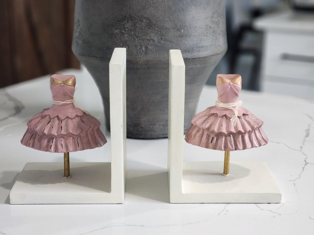 Sicura Italian Designs Pink Dress Bookends