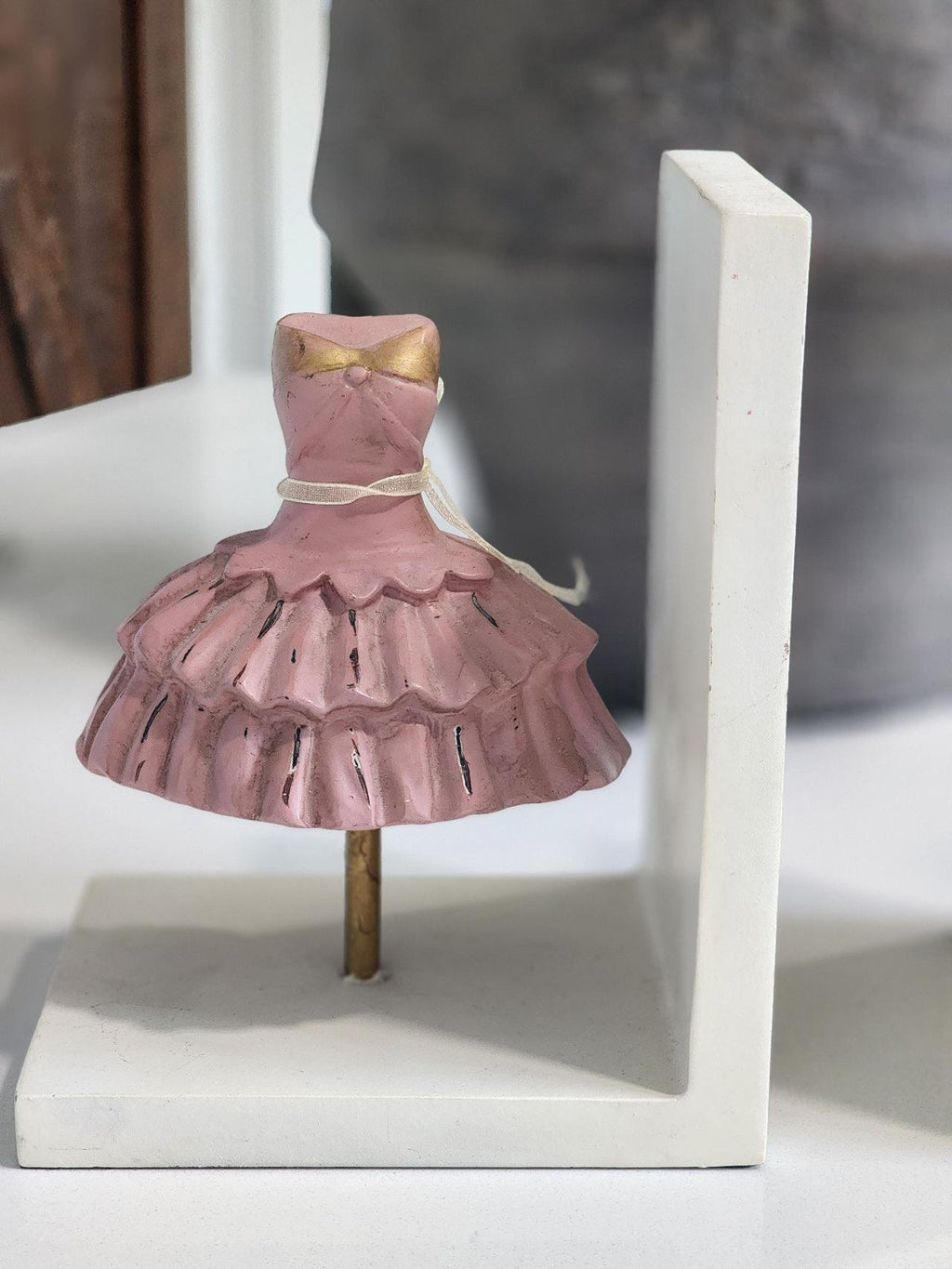 Sicura Italian Designs Pink Dress Bookends