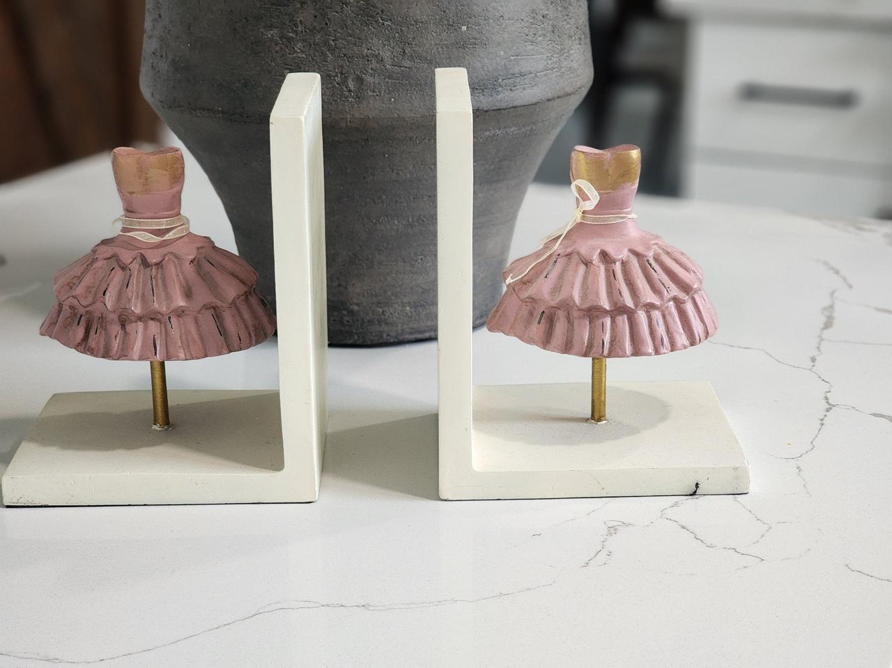 Sicura Italian Designs Pink Dress Bookends