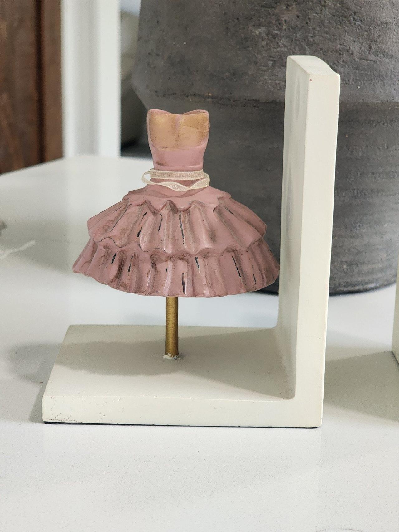 Sicura Italian Designs Pink Dress Bookends
