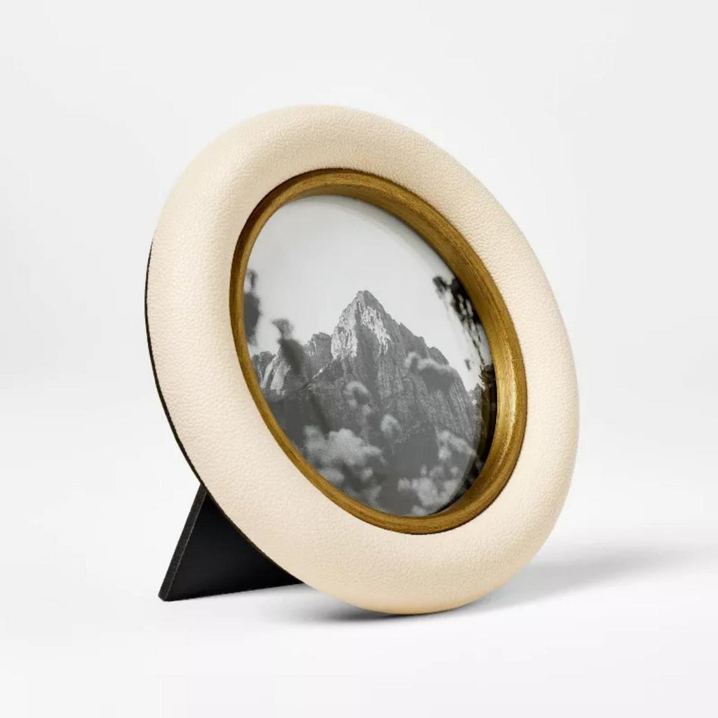 4"x4" Shagreen Wrapped Single Image Frame Cream - Threshold™ designed