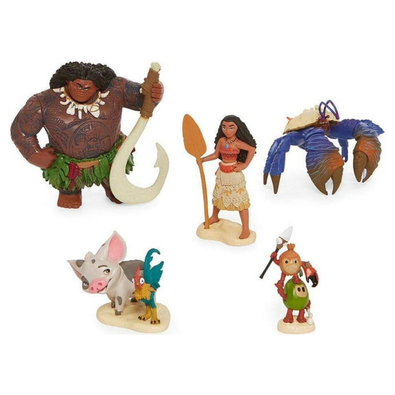 Disney Collection Moana 5 Piece Playset Moana Maui HEI HEI Pua Tamatoa