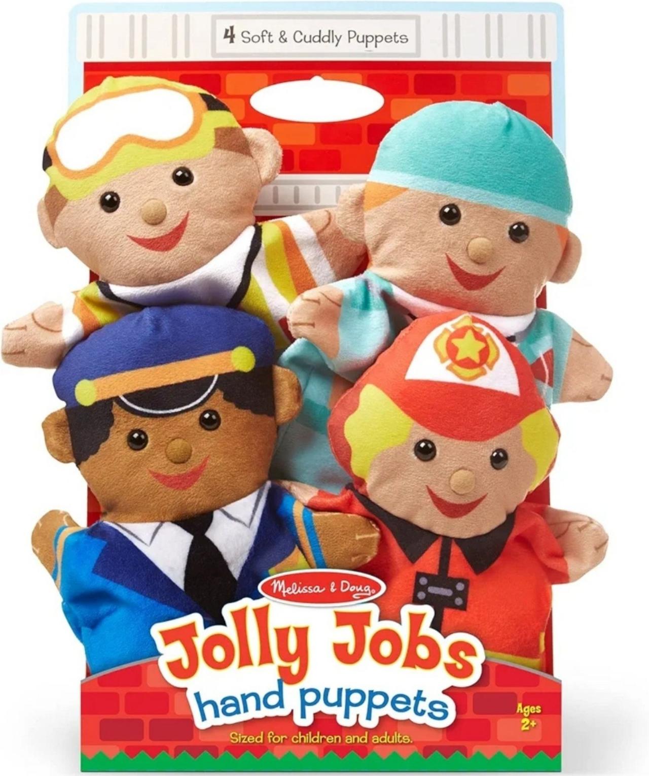 Melissa & Doug Jolly Helpers Hand Puppets (Set of 4)